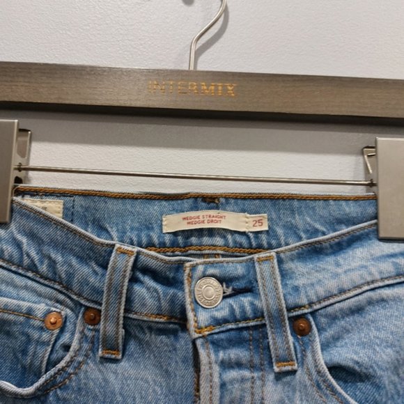 Levis Wedgie Straight Premium Denim Jive Indigo - Picture 3 of 9